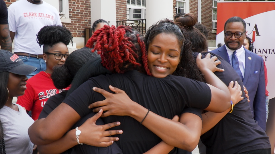 These scholars were worried about how they were going to pay for their last semester at Clark Atlanta University. Two alumni planned an incredible gift so they wouldn't have to worry about that anymore.