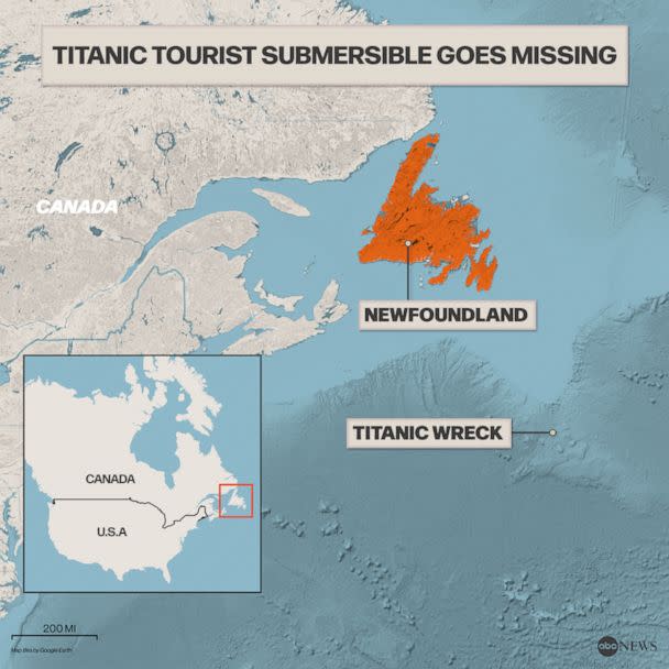 PHOTO: Titanic tourist submersible goes missing. (ABC News)