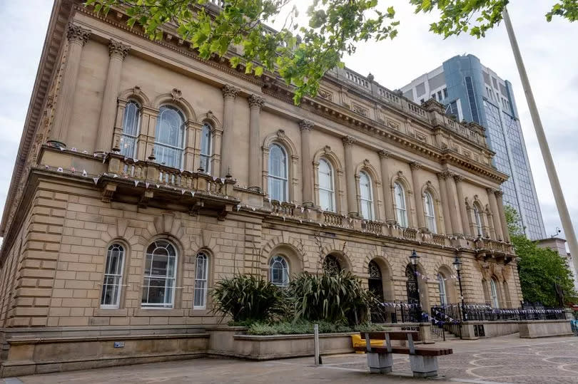 A view of the Blackburn Town Hall building