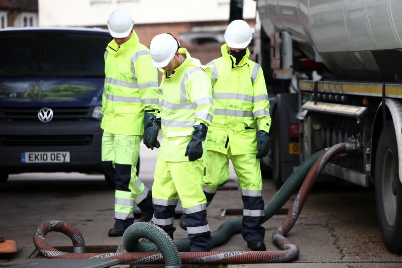 Refuelling at a BP petrol station in Waltham Abbey