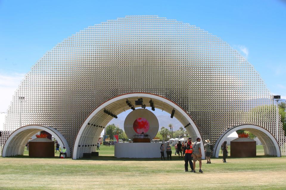 "Circular Dimensions x Microscape" by Cristopher Cichocki at the Coachella Valley Music and Arts Festival in Indio, Calif., on April 15, 2022