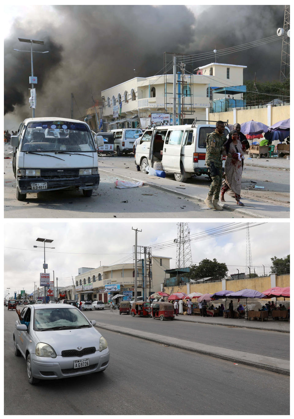 Así estaba y así está Mogadiscio tras el atentado más mortal en el país