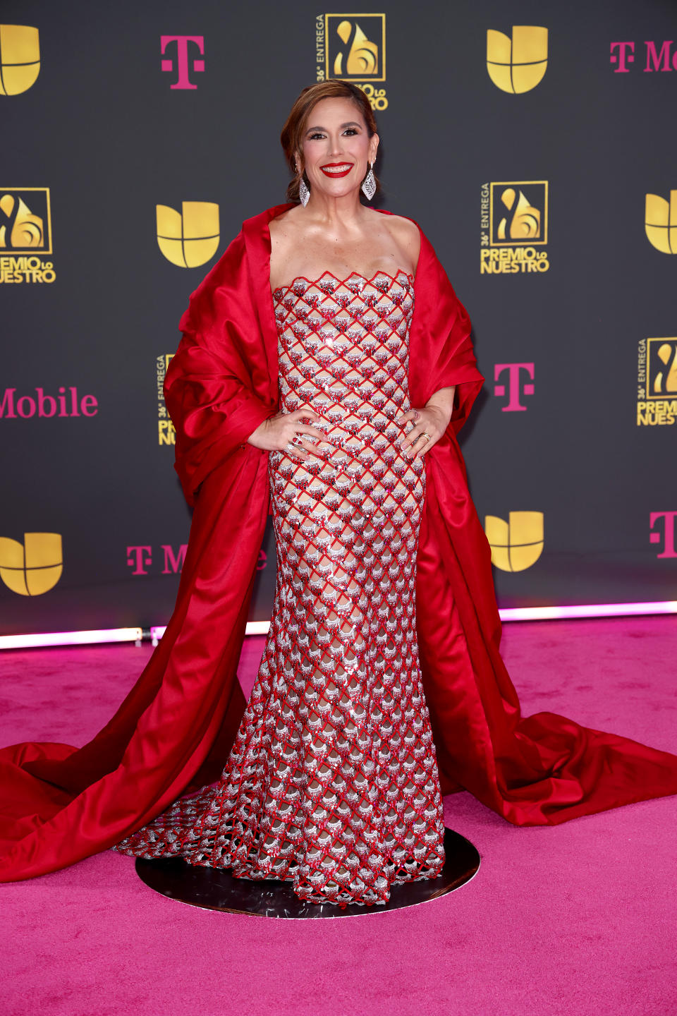 MIAMI, FLORIDA - FEBRUARY 22: Angélica Vale attends Univision's 36th Premio Lo Nuestro at Kaseya Center on February 22, 2024 in Miami, Florida. (Photo by Romain Maurice/Getty Images)