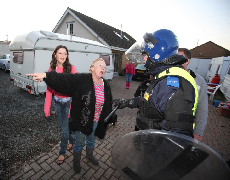 Eviction Of Travellers Begins At Dale Farm