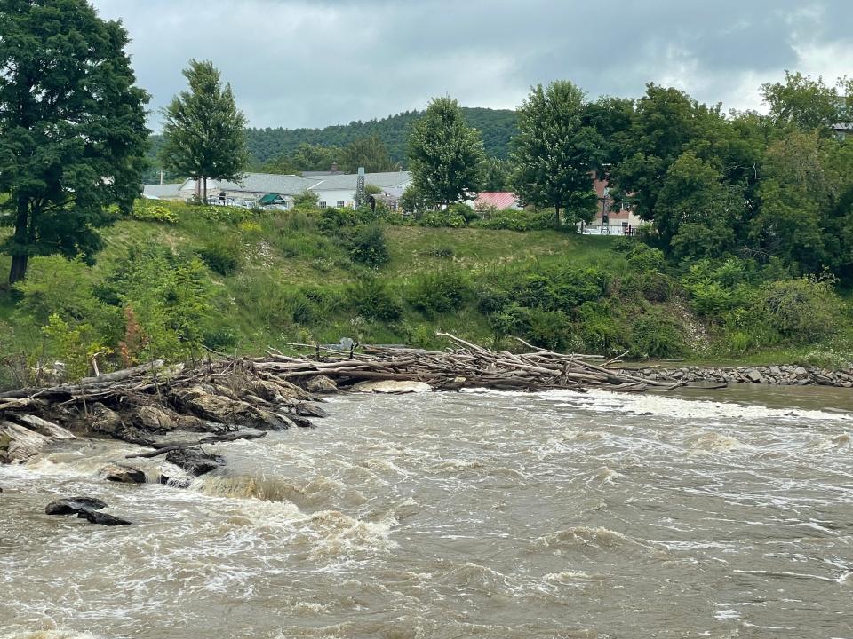 Debris has been accumulating on the river banks of Otter Creek since the first big storm in early July.