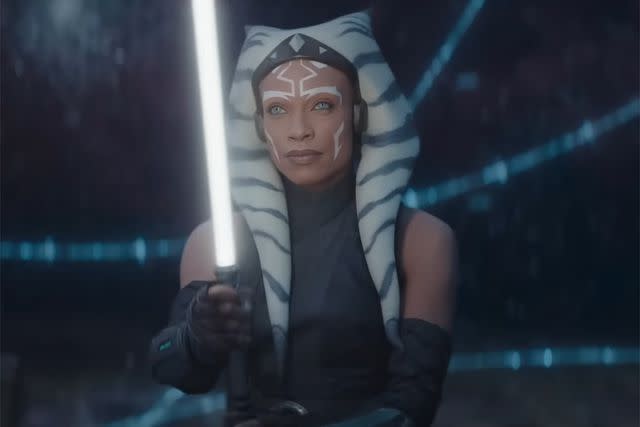 <p>Star Wars/Youtube</p> Rosario Dawson as Ahsoka