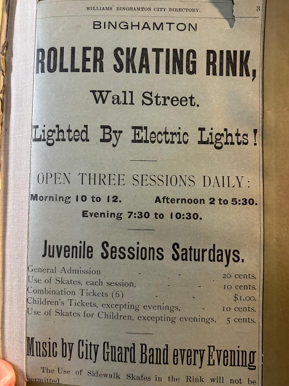 The Rolling skating rink located on Wall Street had lots of events.