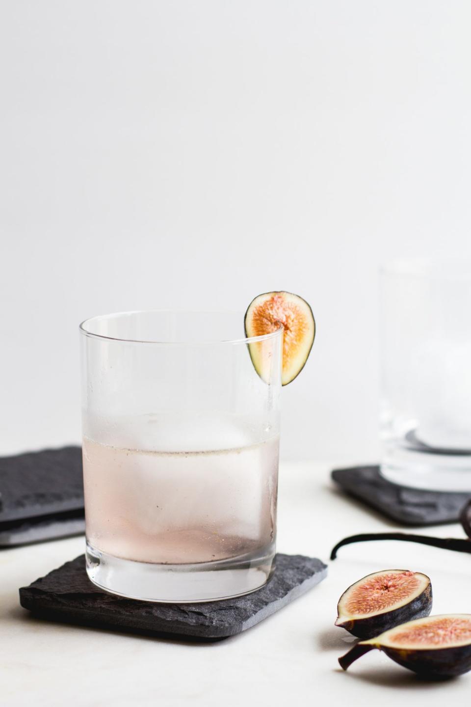 Fig and Vanilla Bean Cocktail