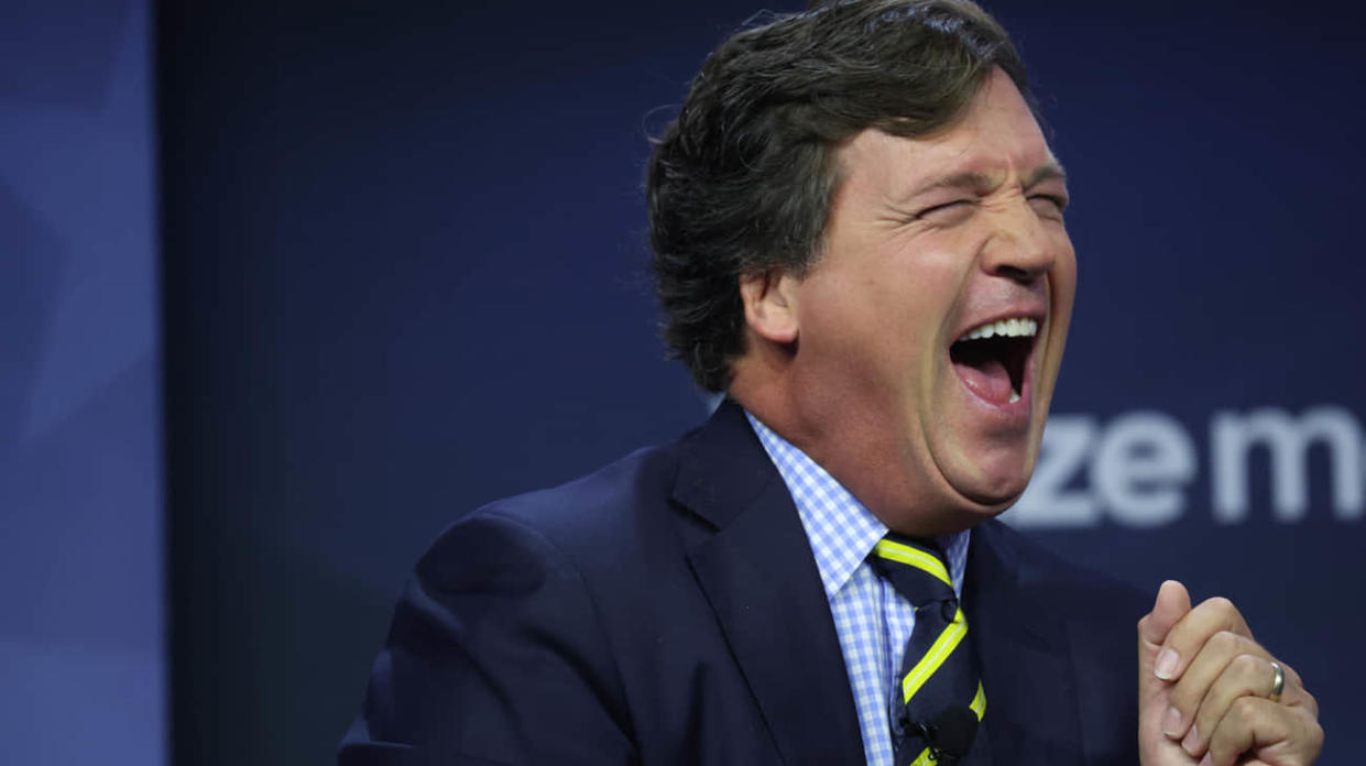 European Parliament proposes to ban Tucker Carlson from EU over Putin interview Tucker Carlson. Photo: Getty Images