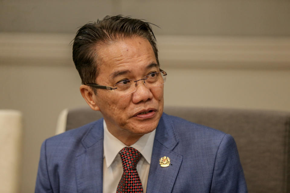 Minister in the Prime Minister's Department Datuk Liew Vui Keong speaks to reporters during the Human Rights Day Forum in Kuala Lumpur December 10, 2019. — Picture by Firdaus Latif