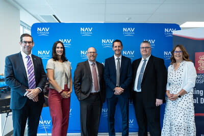 Agreement Signatories from left to right
NAV CANADA: David Sheppard, VP & Chief Strategy Officer (acting), Amanda Sarginson, VP & Chief Legal Officer and Corporate Secretary (acting), Mark Cooper, VP & Chief Technology and Information Office

Kongsberg Defence & Aerospace: Kjetil Reiten Myhra, Executive Vice President Defence Systems

Kongsberg Geospatial: Tania Hume, Chief Financial Officer, Jordan Freed, President and Managing Directo (CNW Group/NAV CANADA)