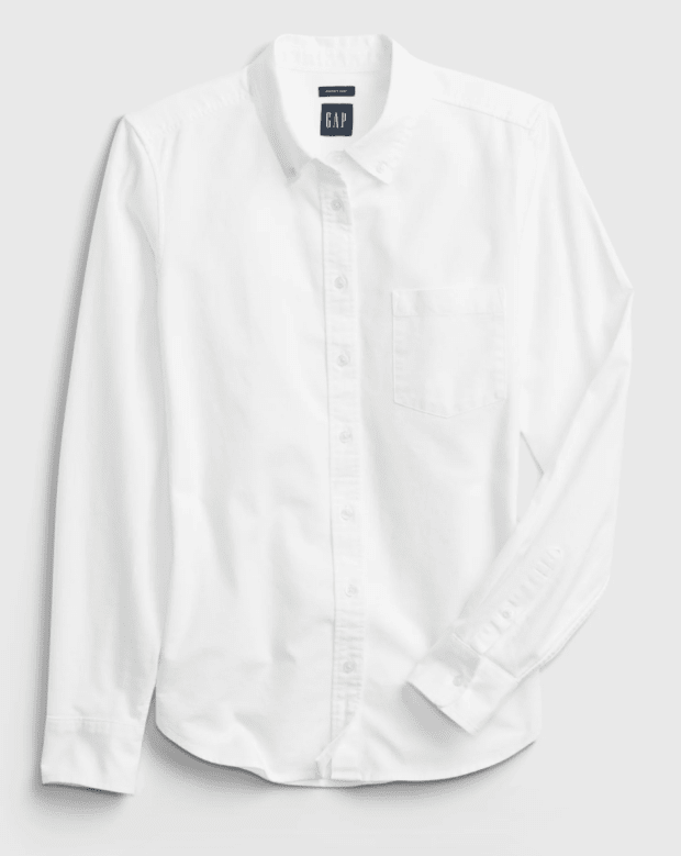 <p>Gap Perfect Shirt, $39 (from $50), <a href="https://rstyle.me/+AQL0hCM0EkDBq_VYQTk6yw" rel="nofollow noopener" target="_blank" data-ylk="slk:available here;elm:context_link;itc:0;sec:content-canvas" class="link ">available here</a> (sizes XS-XXL)</p>