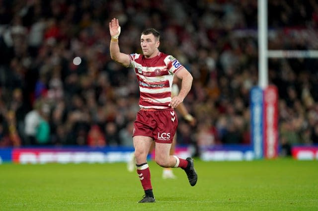 Wigan half-back Harry Smith in action