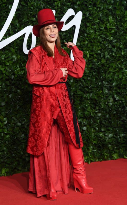 Swedish actress Noomi Rapace attends the Fashion Awards at Royal Albert Hall in London on December 2, 2019. The actor turns 44 on December 28. File Photo by Rune Hellestad/UPI