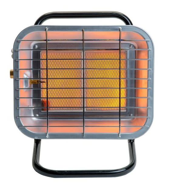 This 15,000 BTU portable radiant propane heater warms spaces up to 10 square feet. It features an adjustable head to direct heat in your desired direction. <a href="https://fave.co/3jf7cVy" target="_blank" rel="noopener noreferrer">Find it for $78 on Amazon</a>.