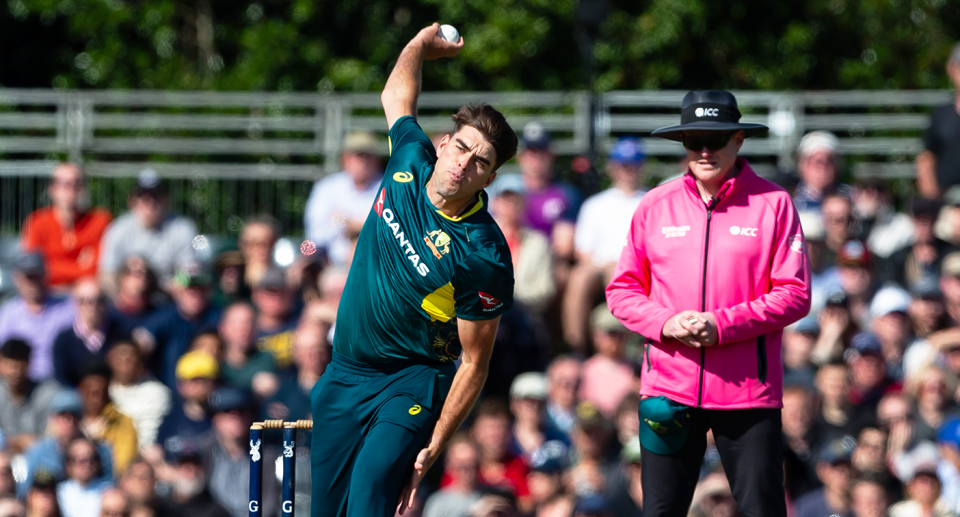 Seen here, Xavier Bartlett bowling for Australia against Scotland. 