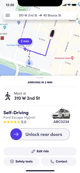 Lyft Austin Argo AI AV screenshot