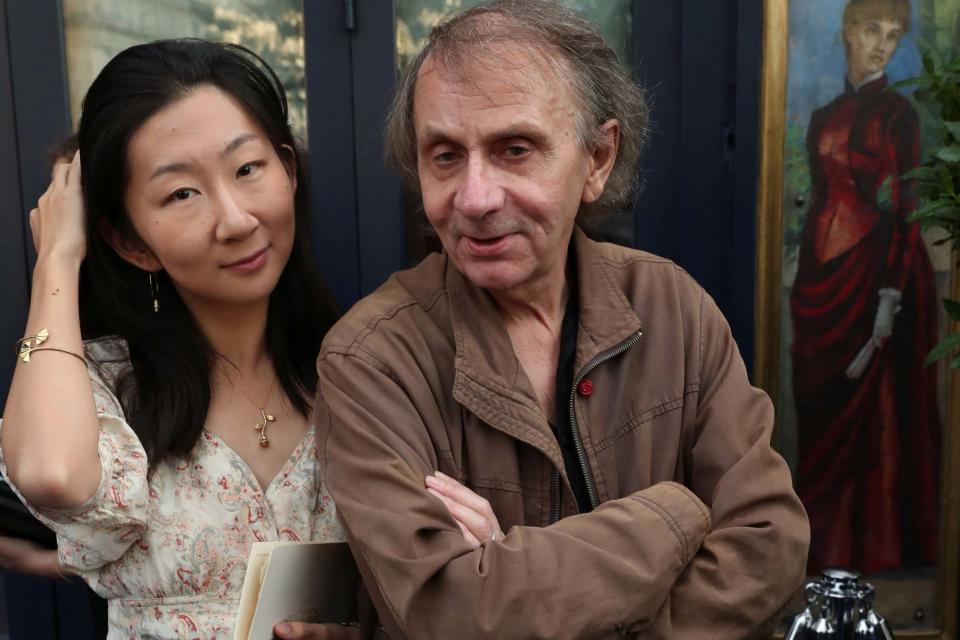 Pursuit of love: Houellebecq married Qianyum Lysis Li last year (Paris Match via Getty Images)