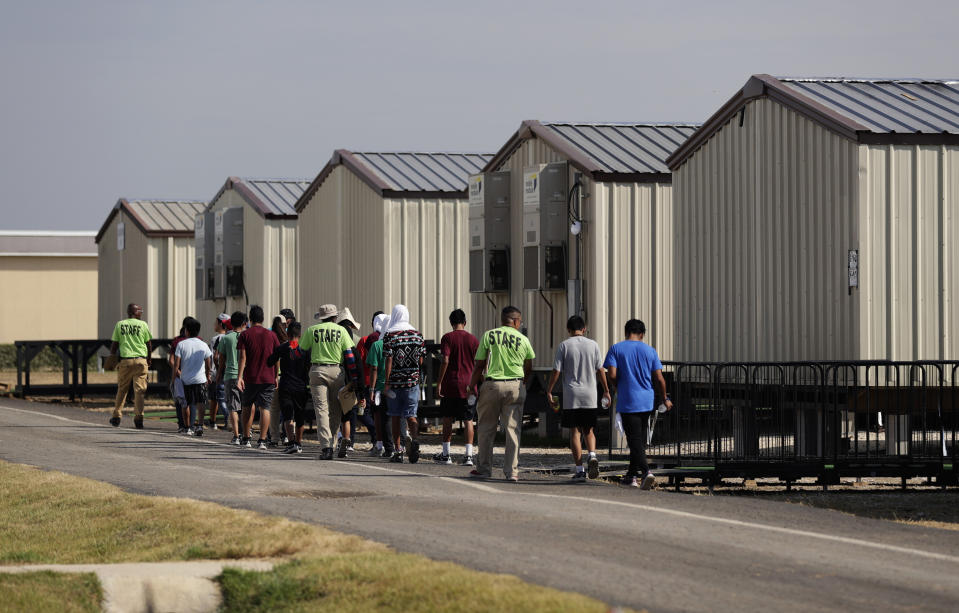 A holding center for migrant children 