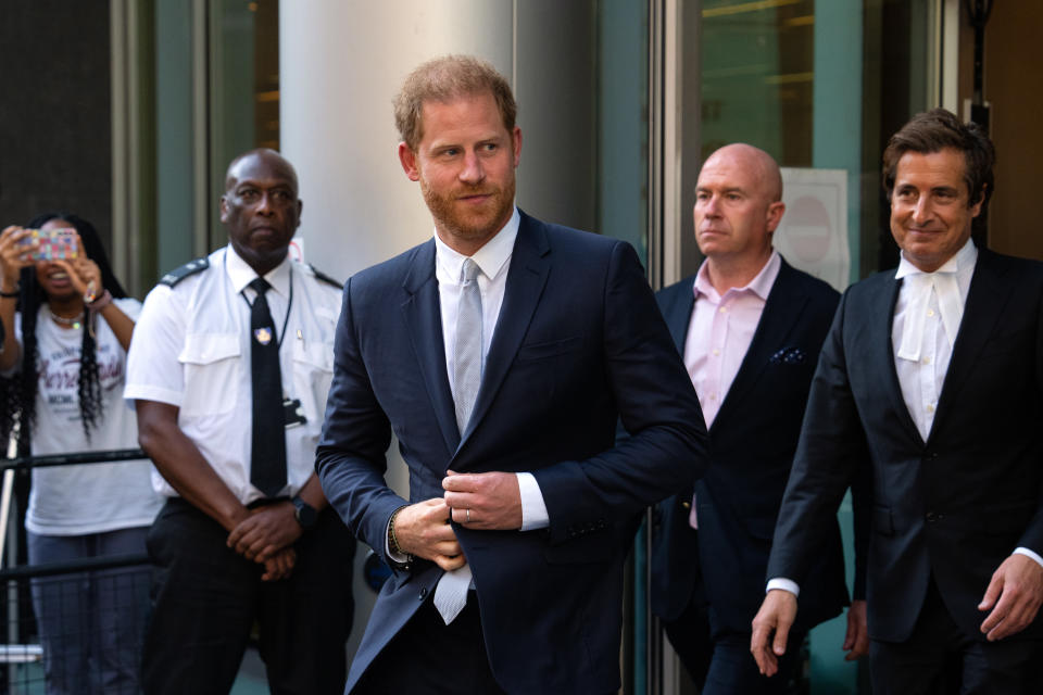 Prince Harry seen leaving court in the U.K.