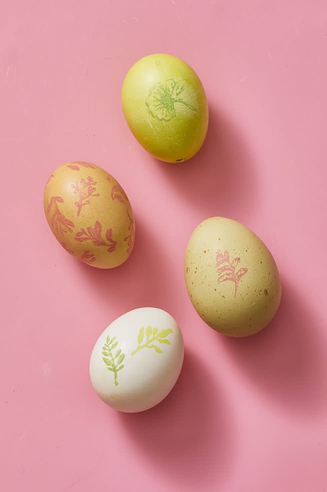 Stamped Easter Eggs