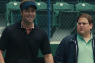 <b>"Die Kunst zu gewinnen - Moneyball" </b> <br><br> Der Film erzählt die wahre Geschichte von Billy Beane (Brad Pitt). Einst wurde er als künftiger Baseball-Superstar gehandelt, konnte den hohen Erwartungen am Ende aber nicht gerecht werden. Nachdem Billy auf dem Spielfeld versagt hat, wird er der Manager einer Mannschaft und überträgt all seinen Ehrgeiz und Kampfgeist in diesen neuen Job.<b> Kinostart: 02. Februar 2011. </b> (Bild: Sony)