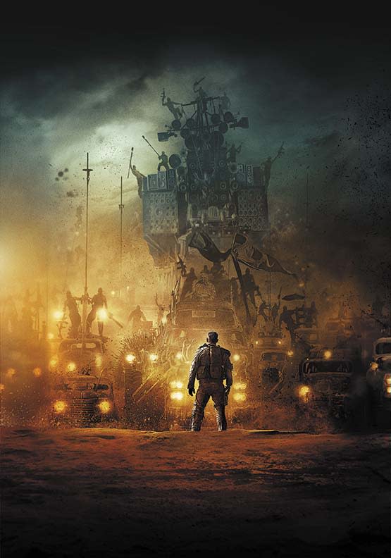 Tom Hardy’s titular hero stares down a fleet of maurauders in the cover image for ‘Mad Max: Fury Road — Artists Inspired,’ a new collection of artwork that was curated by director George Miller. Click through to see some more exclusive images.