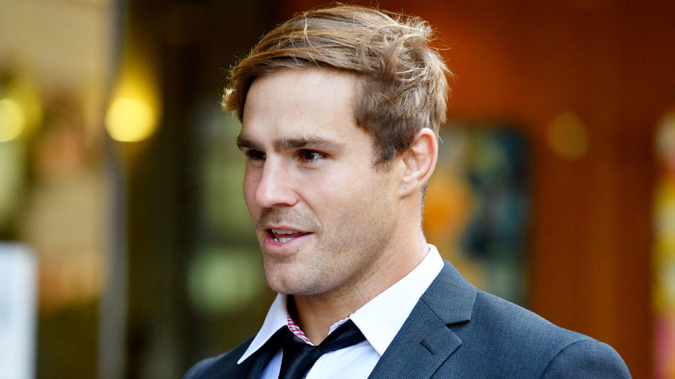 Jack de Belin is pictured here at Sydney's Downing Centre District Court. 