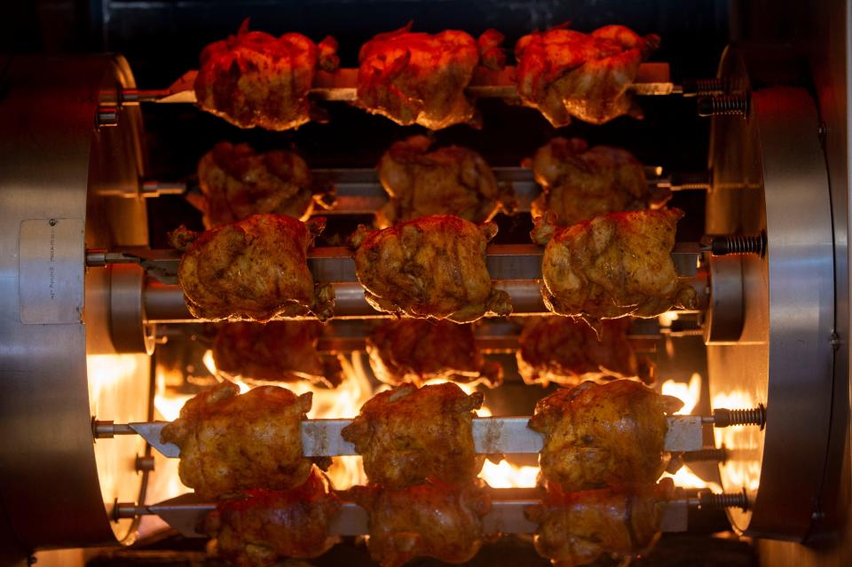Chicken is prepared at Smokin Chikin at Assembly Food Hall  in Nashville , Tenn., Sunday, May 28, 2023.