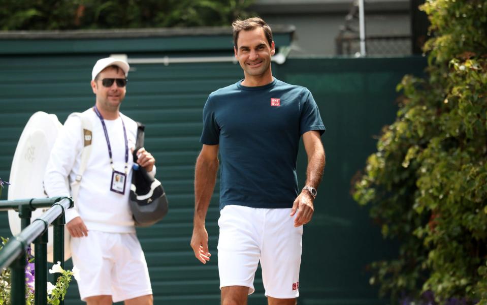 Roger Federer goes head to head with Jay clarke today - REUTERS