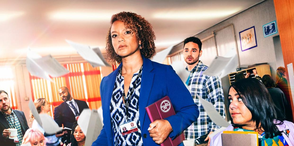 angela griffin as kim campbell, waterloo road season 13