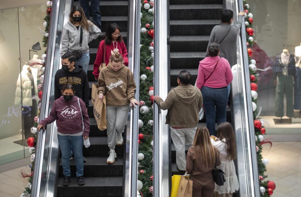 Black Friday shoppers at the Glendale Galleria.