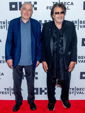 Roy Rochlin/Getty for Tribeca Festival Robert De Niro and Al Pacino at a 50th anniversary screening of <em>The Godfather</em> in 2022