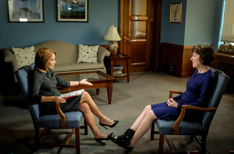 Behind the scenes of Katie Couric’s interview with Sen. Susan Collins