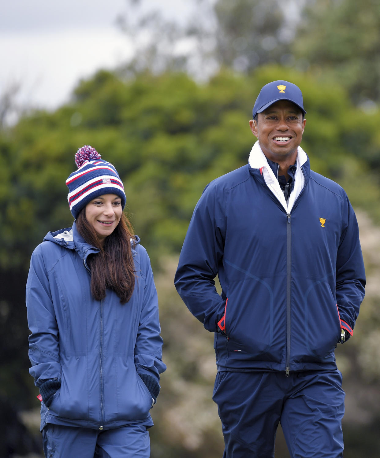 Erica Herman and Tiger Woods at the Presidents Cup in Victoria , Australia (Ben Jared / Getty Images file )