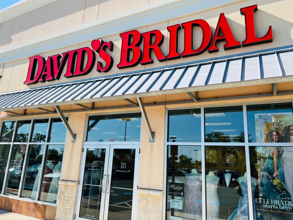 David's Bridal at the Pavilion in Port Orange. The company filed for bankruptcy protection just days after laying off 9,200 employees