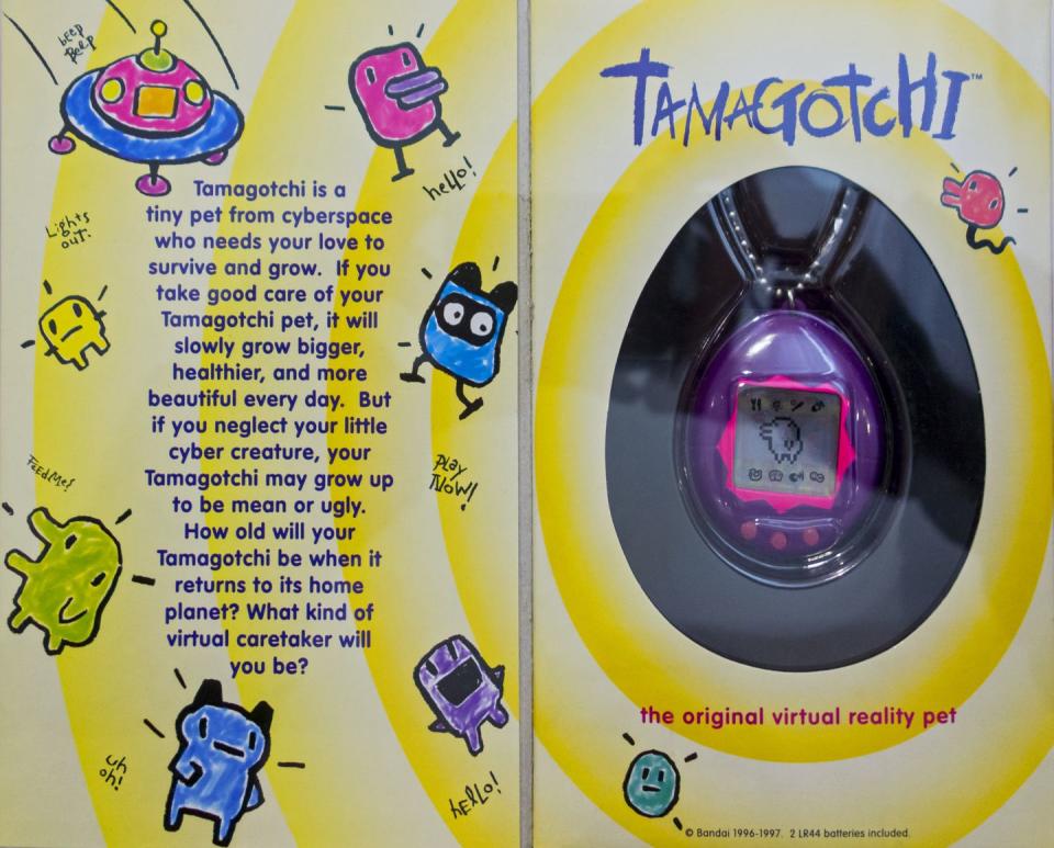 <p>Did you feed your Tamagotchi? These digital pets took America by storm in 1997. Playing off of childhood nostalgia, you can still get your hands on one today.</p>