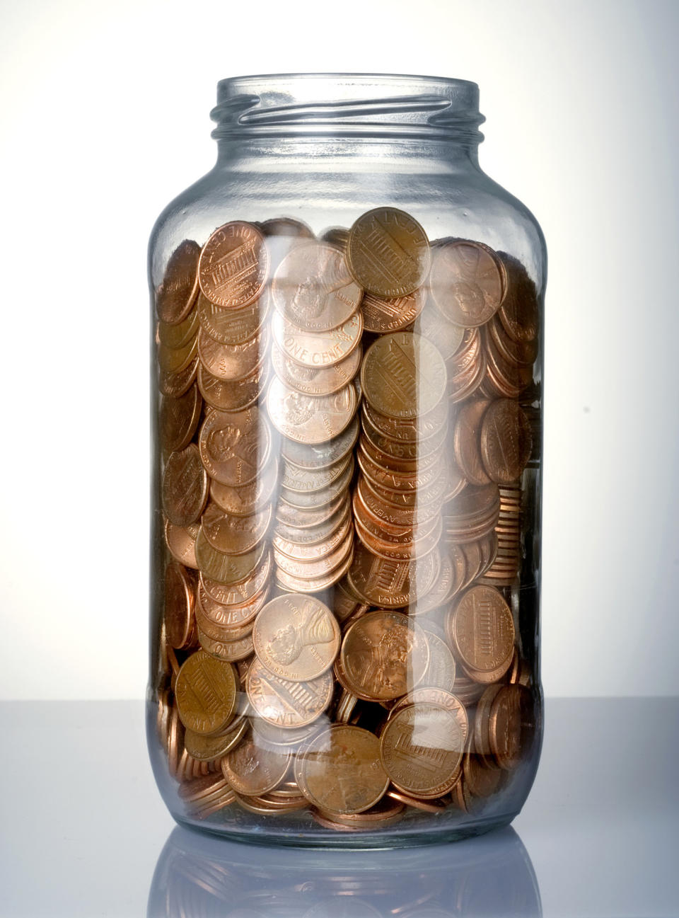 A jar of pennies