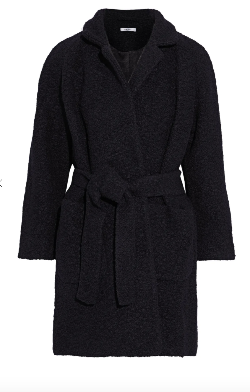 9) Fenn Belted Wool-Blend Bouclé Coat