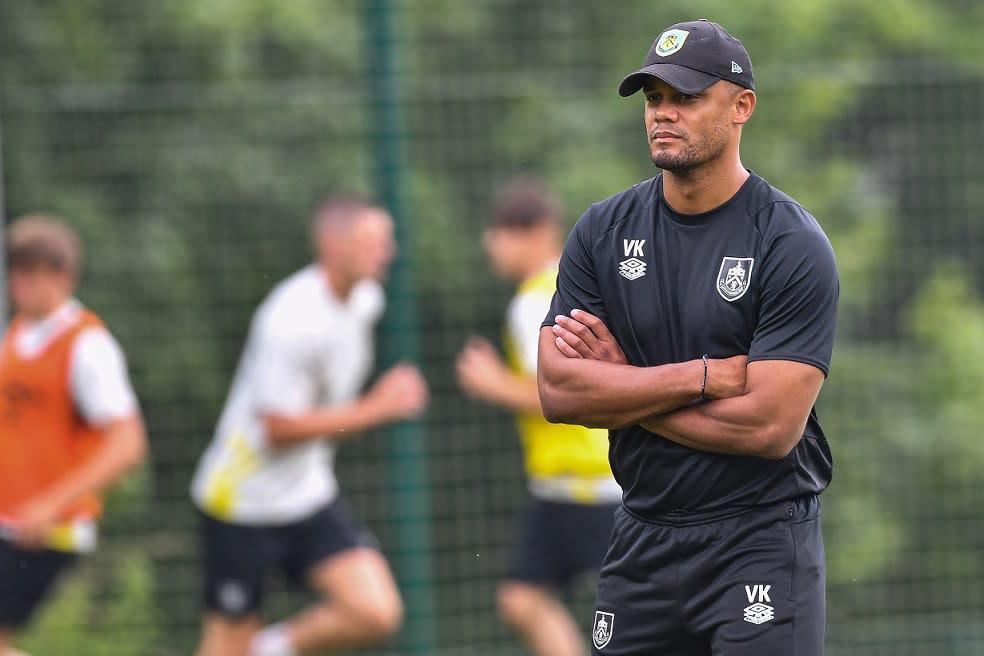 Burnley manager Vincent Kompany in danger of being axed