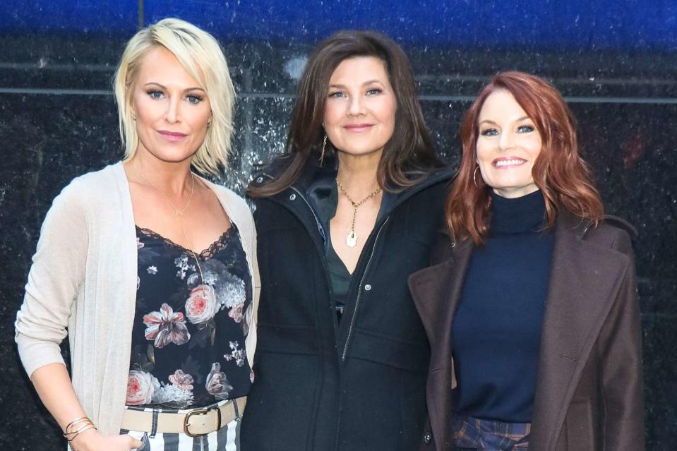 <p>MediaPunch/Bauer-Griffin/GC Images</p> (L-R) Josie Bissett, Daphne Zuniga and Laura Leighton are seen on November 26, 2019 in New York City. 