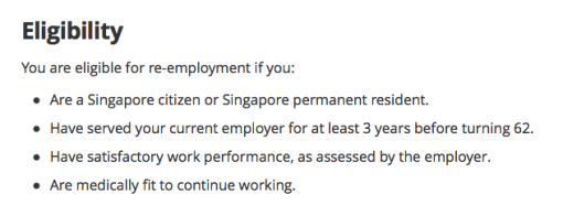 Re-employment criteria