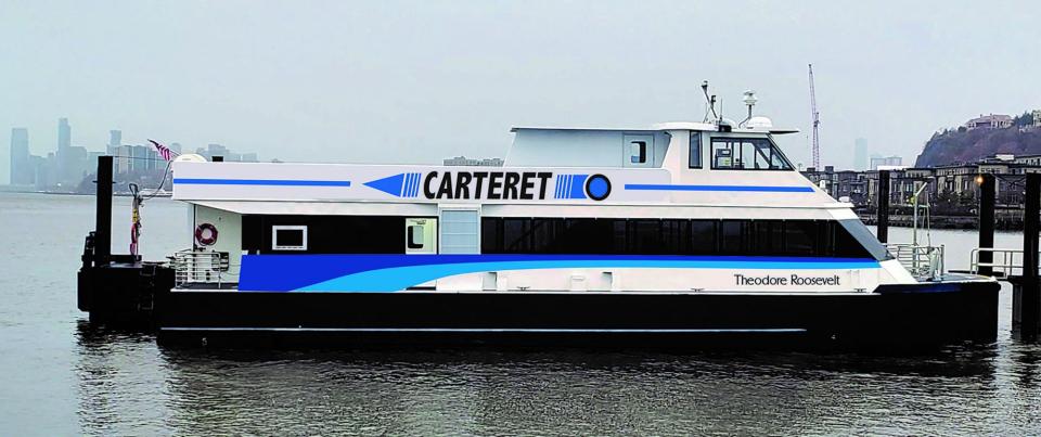 Carteret’s first ferry boat, the Theodore Roosevelt.