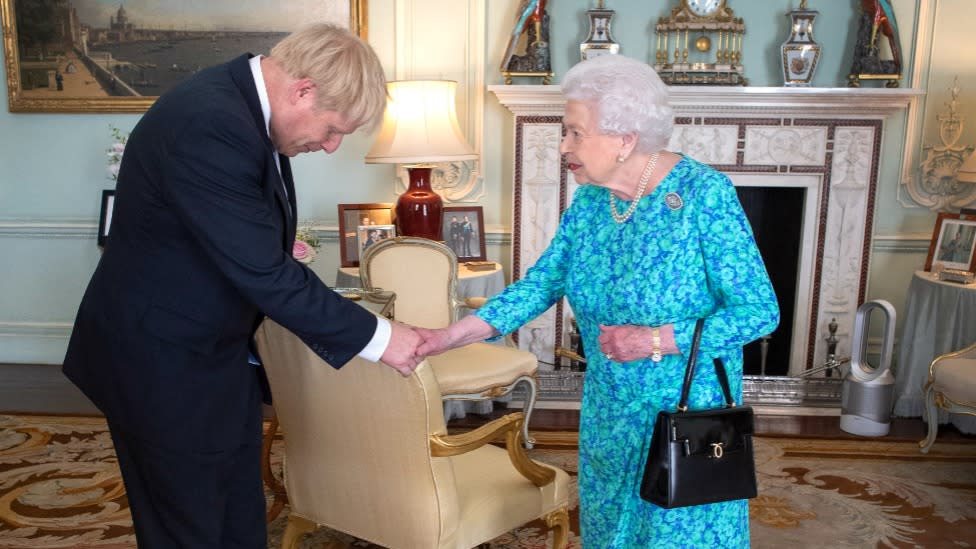 The Queen and new British Prime Minister Boris Johnson are distantly related. Photo: Getty