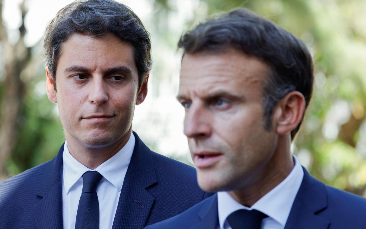 Gabriel Attal and Emmanuel Macron