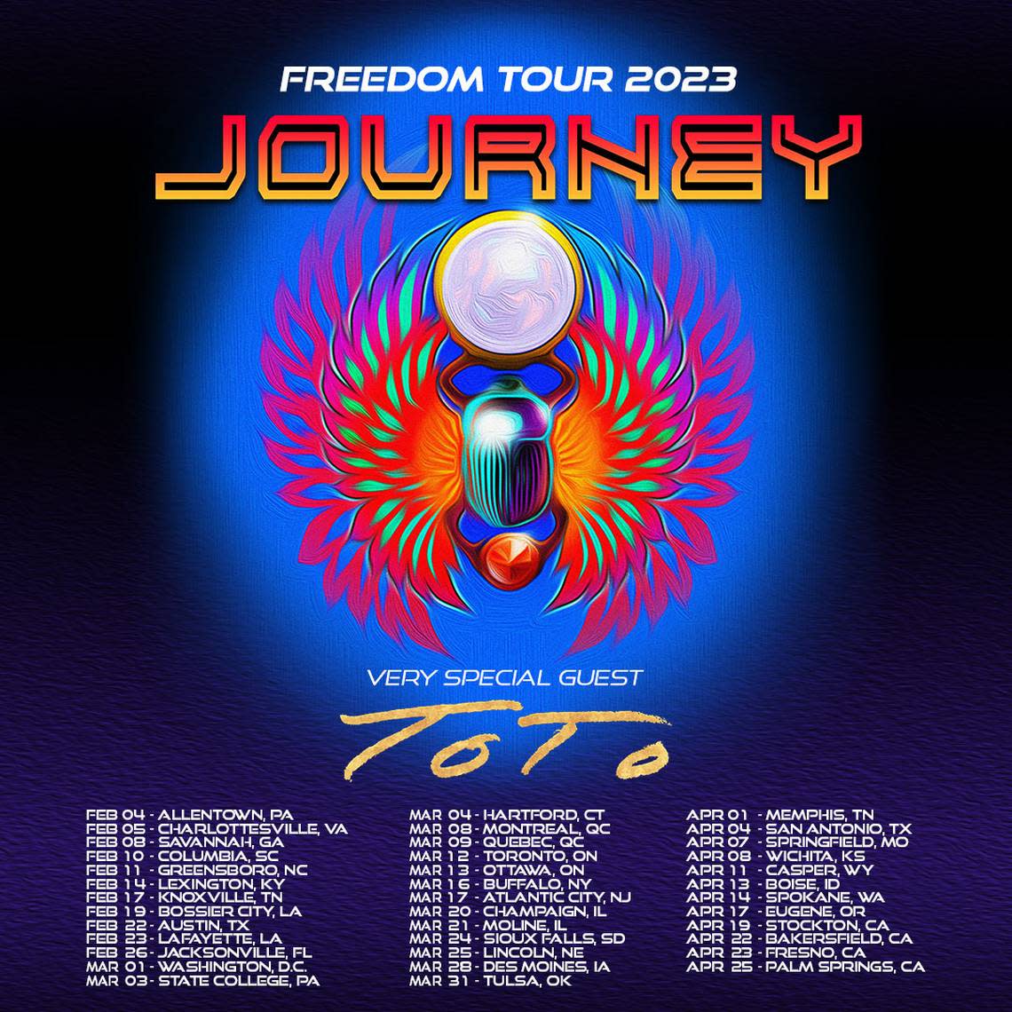 Journey will bring it’s tour to Columbia.