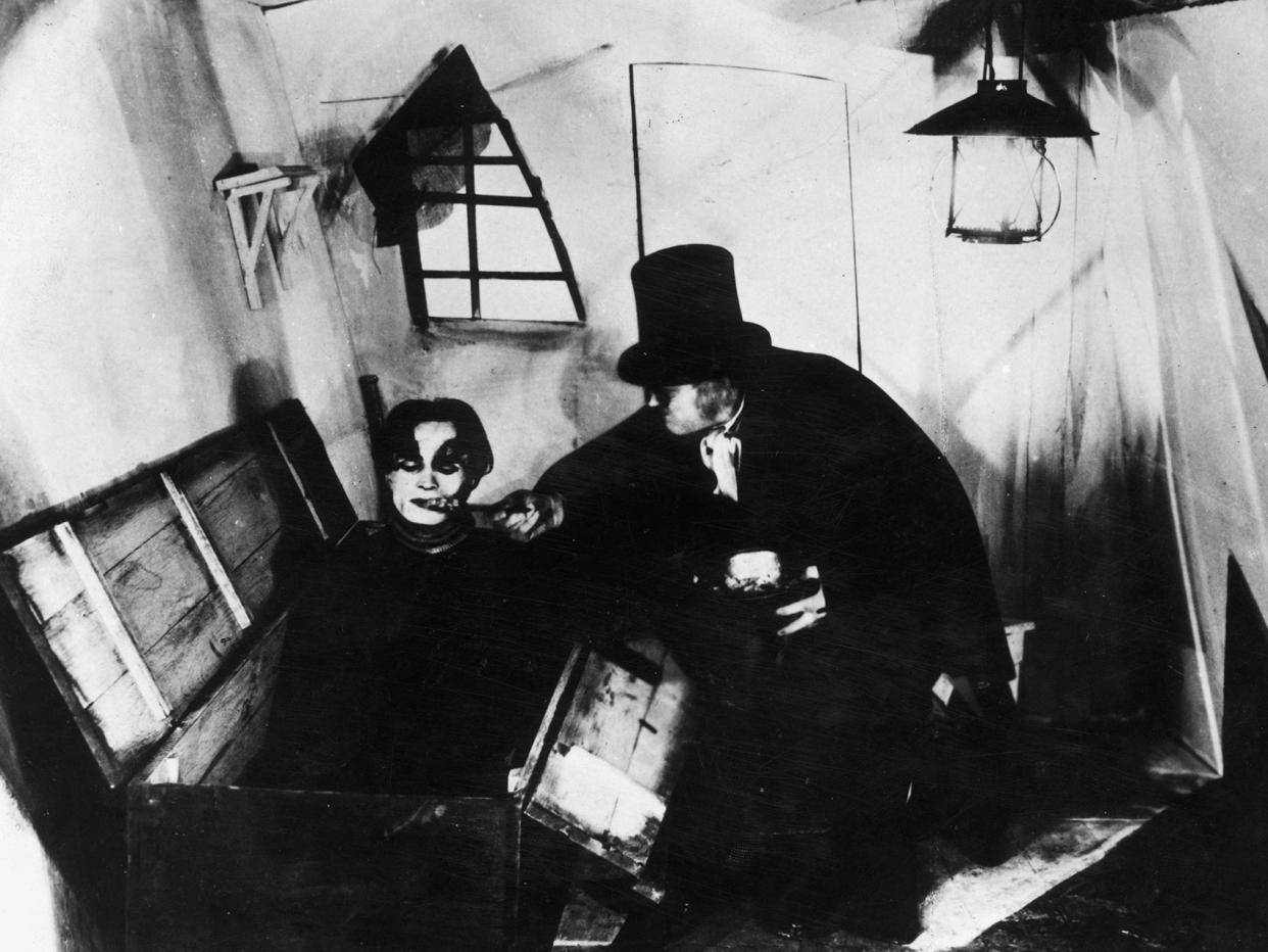 A scene from the German silent film 'The Cabinet Of Dr Caligari', directed by Robert Wiene for Decla-Bioscop (Getty)