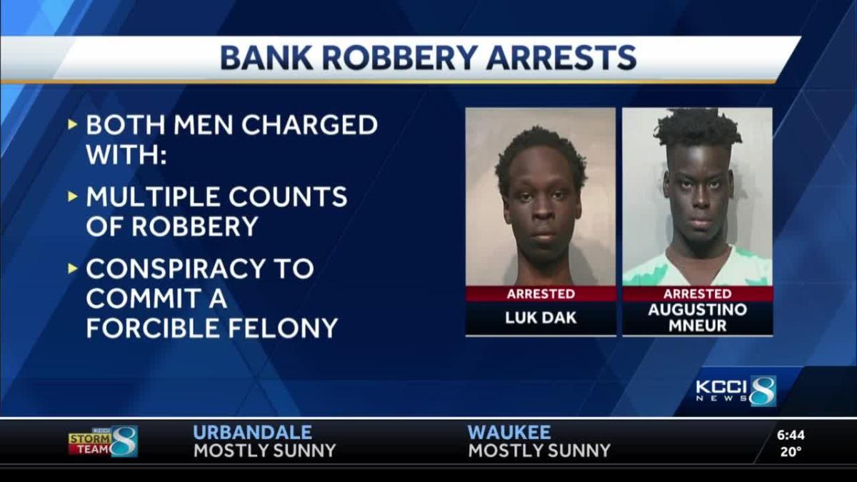 2 Charged In Series Of Des Moines Bank Robberies