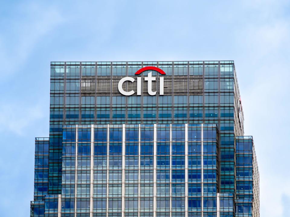 London, United Kingdom - February 26, 2024: Citi Bank is one of the world's largest financial services providers for private customers