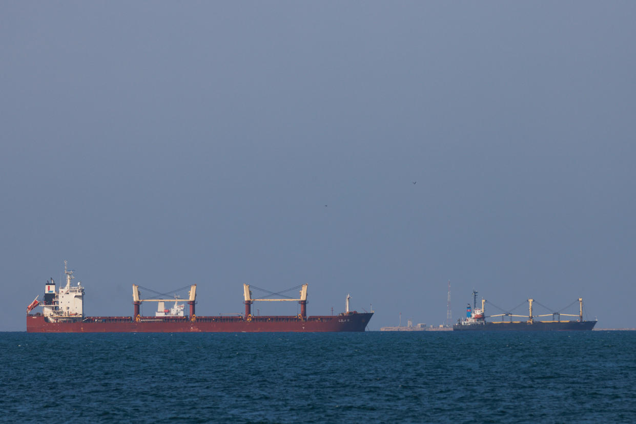The bulk carrier, Lila II seen at sea on January 17, 2024 in Djibouti, Djibouti. (Getty Images)